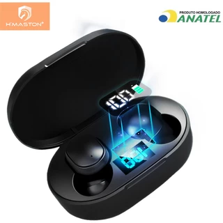 H'maston RS-26 Fone De Ouvido Sem Fio Bluetooth In-ear 5.3 Tws com LED Display Fone Gamer Preto