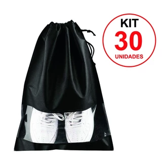 30 Unidades Sacos Com Visor Guardar Sapatos Viagem Casa