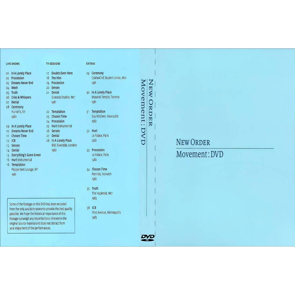 New Order - Movement (DVD)