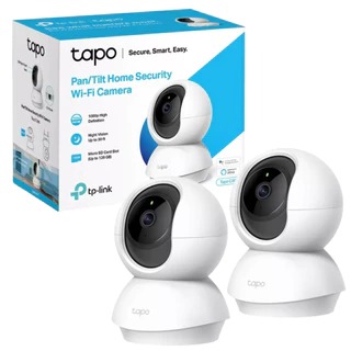 Kit de 2 Câmeras de Segurança Tapo Wi-Fi 360º 1080P Full HD C200 TP-Link