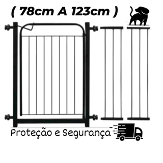 Portão Pet (78cm até 123cm ) + Extensores Cercado de Proteção Para Cães e Crianças( NOVIDADE )