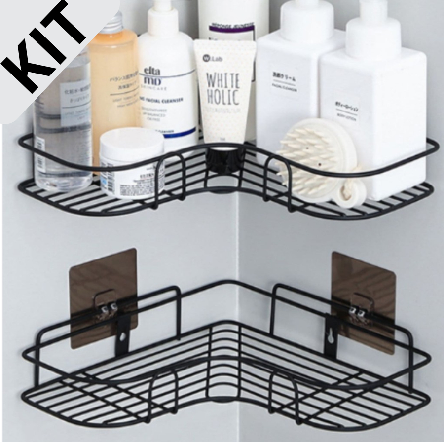 KIT 2 Prateleira para Banheiro Organizadora Suporte