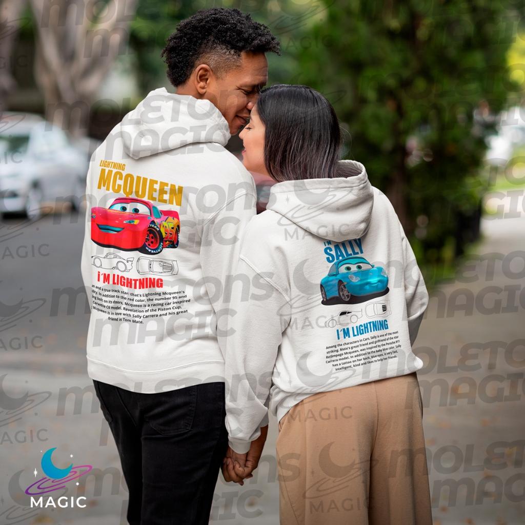 Moletom KIT CASAL Mcqueen e Sally (ALL-WHITE) | Shopee Brasil