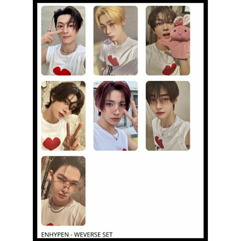 7 PHOTOCARDS ENHYPEN - ROMANCE: UNTOLD | Shopee Brasil