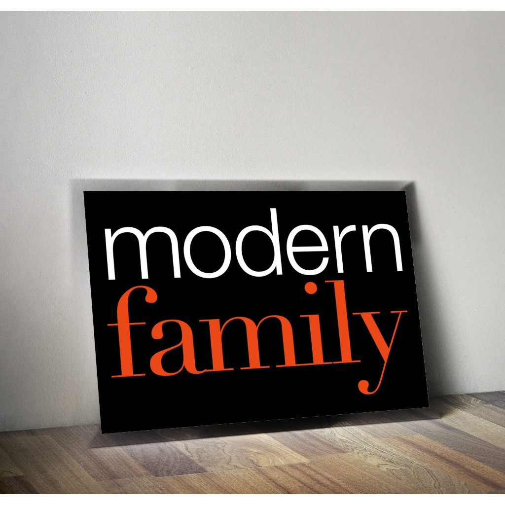 Placa Decorativa MDF (14x20cm ou 20x28cm) Modern Family (Série
