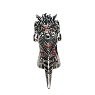 Anel Articulado Dragão Com Strass Vermelho