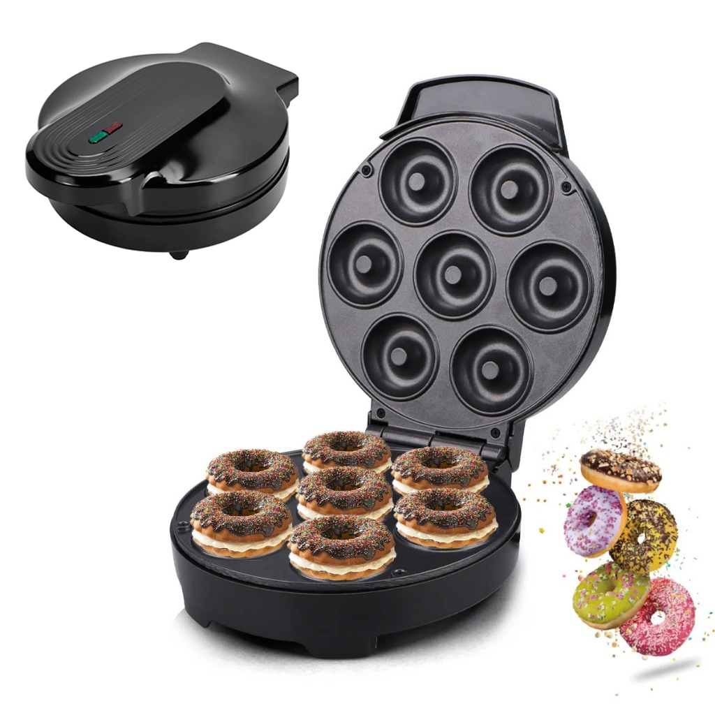 Máquina De Donuts Rosquinha até 7 Mini Donuts Cavidade 110V e 220V Cupcake Portátil
