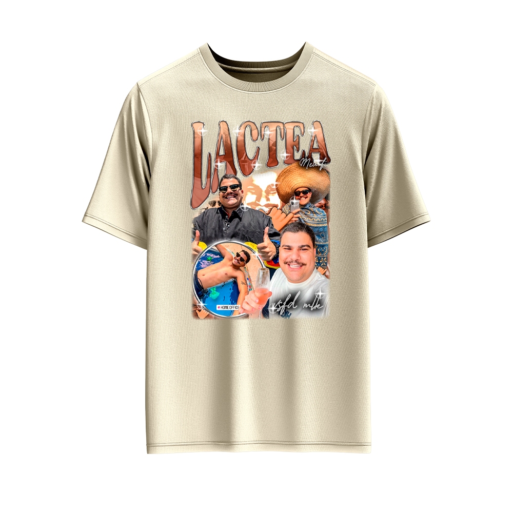 Camiseta oversized Lactea meme internet camisa estampada 100% algodão ...