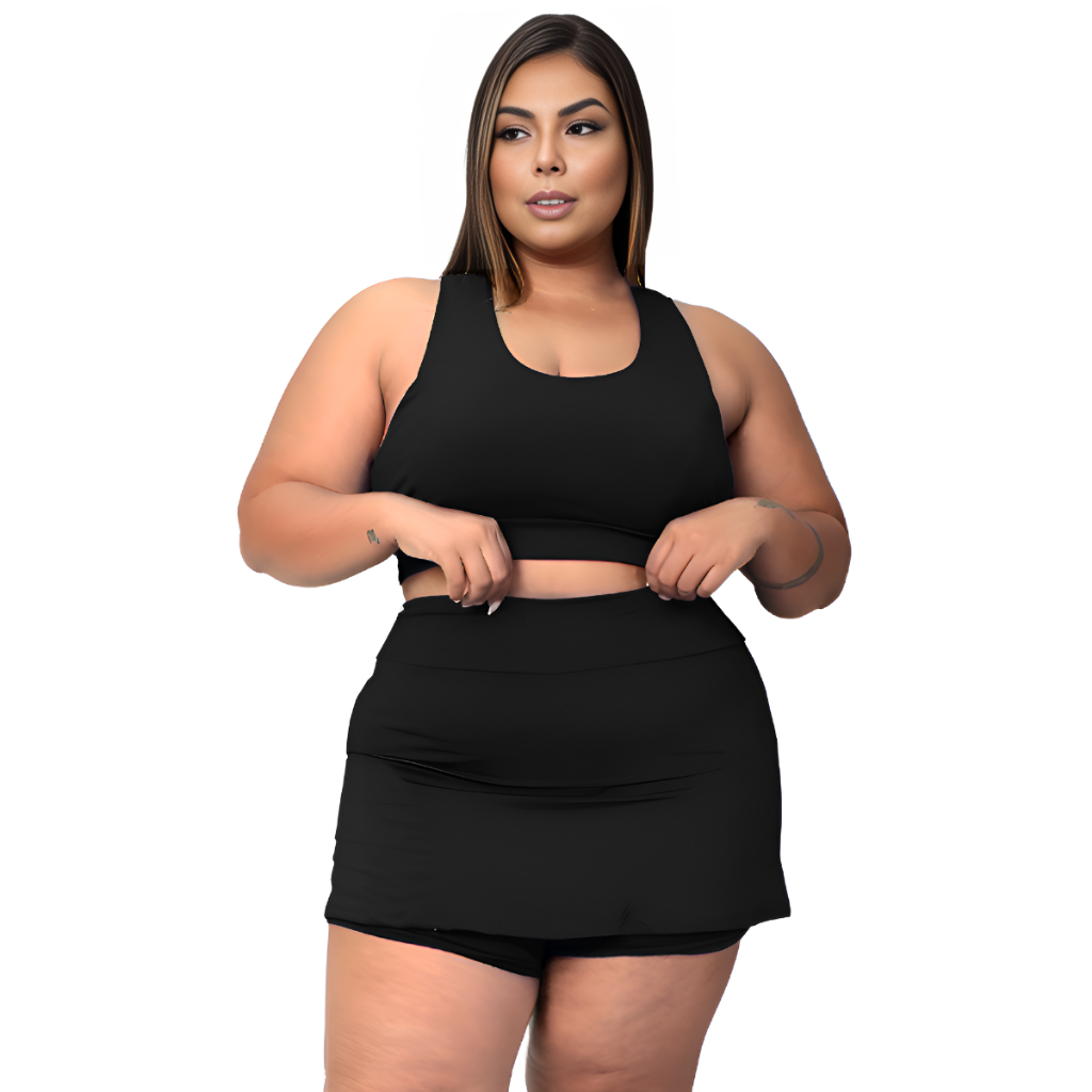 Academia Feminina Plus Roupas De Academia Para Gordinhas Camiseta