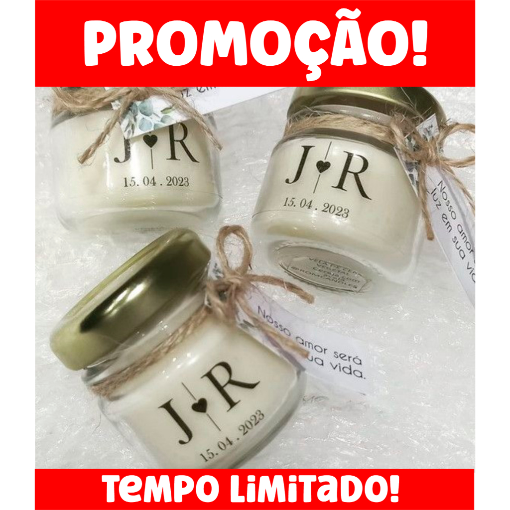 PROMOÇÃO! Adesivos Personalizados Transparente para velas - Cha de Bebê, Casamento ou Aniversário, Lembrancinhas