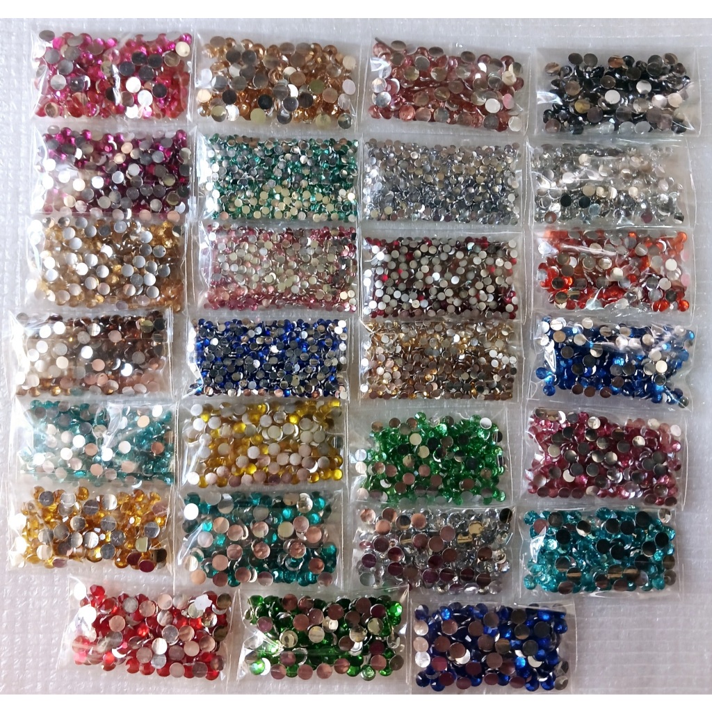 Kit Strass 2mm 3mm e 4mm Pedraria De Unha Nail Art Maquiagem Artesanato
