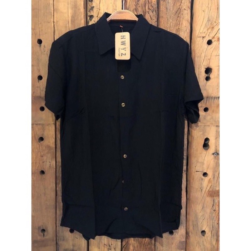 Camisa Social lisa básica Masculina viscose moda top verão