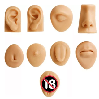 Expositor de Piercing Silicone Realista Escolha seu Modelo Cor Nude
