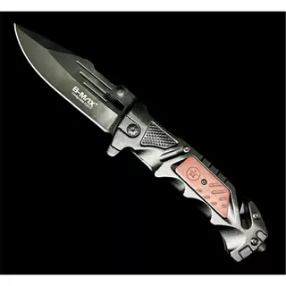 Canivete Tático Militar Americano Retrátil De Bolso Faca Camping Pesca Caça Aço Inox Madeira 077