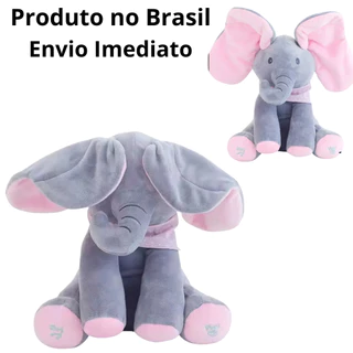 Elefante peak a boo: Canta, Mexe Orelhas e Diverte as Crianças Pelúcia Interativa
