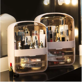 Organizador de Maquiagem Cristal Dream Removível Com Duas Gavetas Transparentes
