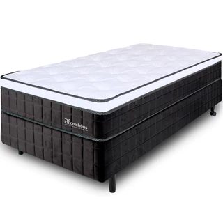 Cama Box Solteiro Molas Ensacadas Firme de Pillow Espuma D45 88x188X64 BF Colchões