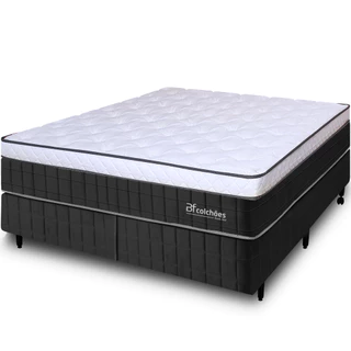 Cama Box Queen Molas Ensacadas Firme de Pillow Espuma D45 158x198X64 BF Colchões