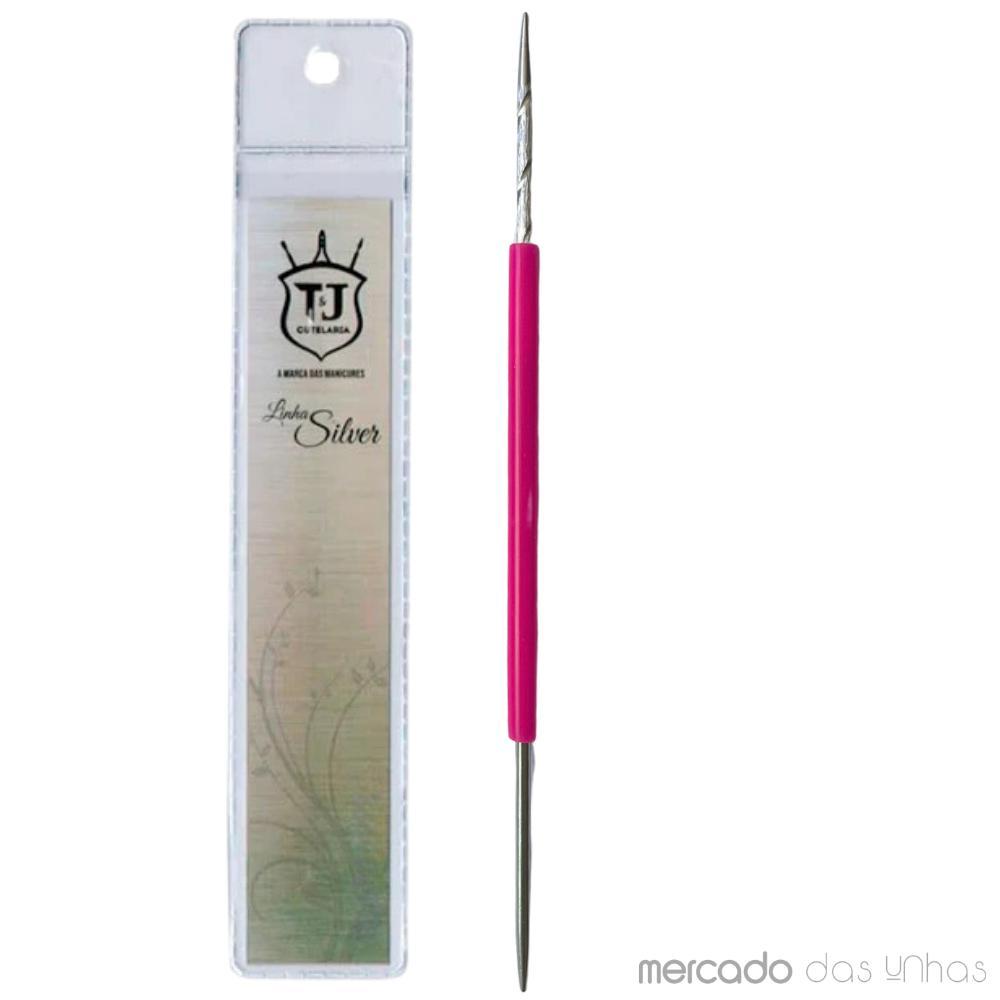 Palito Bastão manicure c/ silicone rosa