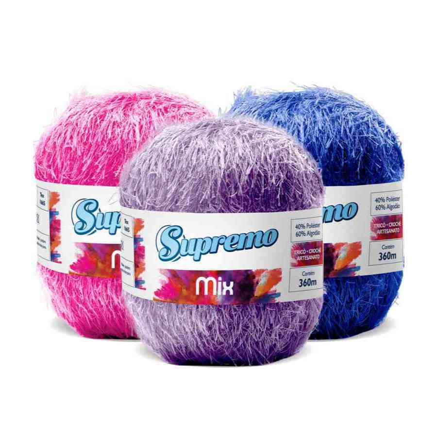 Barbante Mix Supremo Peludinho 180 metros | Shopee Brasil