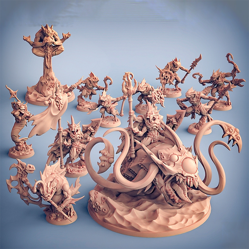 Miniatura RPG Monstros do Mar Jurakins da Maré da Morte Dungeons