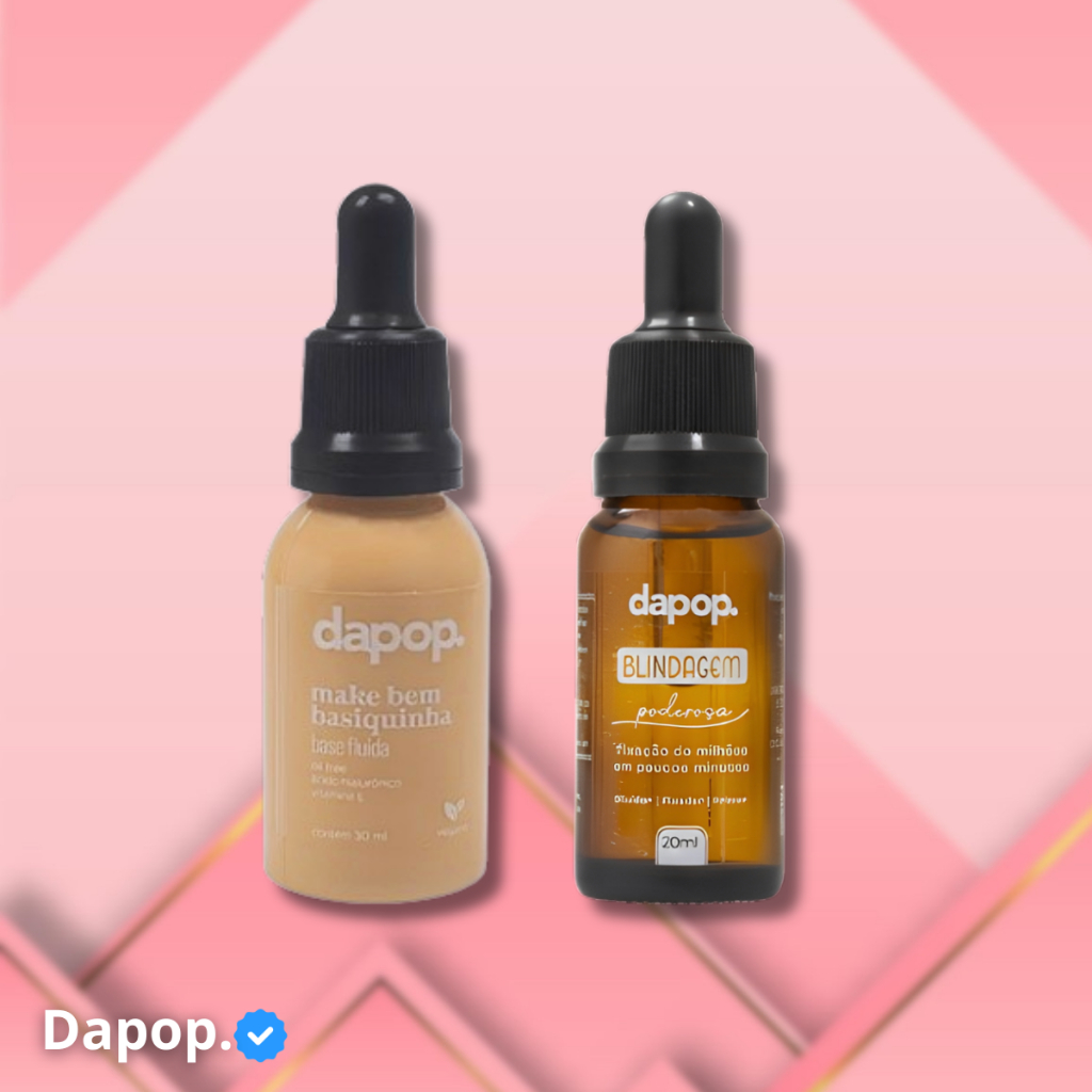 Kit de Make Base Bem Basiquinha + Blindagem Poderosa - Dapop | Shopee ...