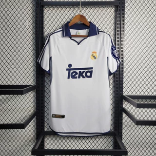 Camisa de Futebol Retro Real.M Zizu 2000-01 Gola Polo