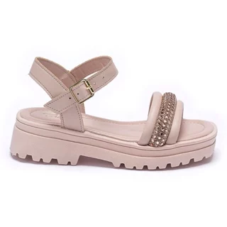 Sandália Feminina Infantil Flatform Tininha Anabela Brilho Strass Moda Festa Conforto