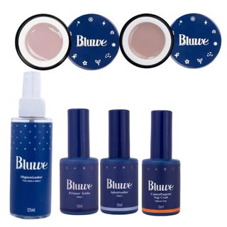 Kit Bluwe 2 Gel + Prep + Top Coat + Step 1 + Step 2 - Pronta Entrega em Oferta na Shopee