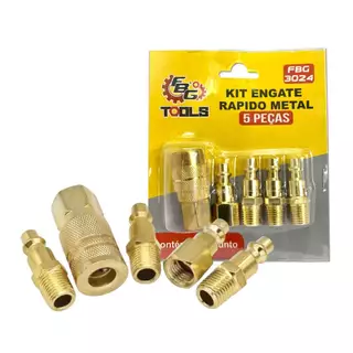 Kit de engates rápidos 1/4 para mangueiras de pressão uso versátil