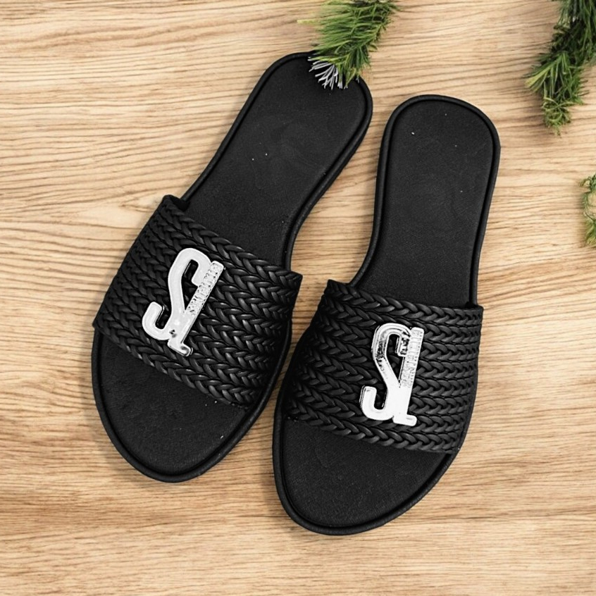 Chinelo Feminino Slide Detalhe Trança Menina Luxo