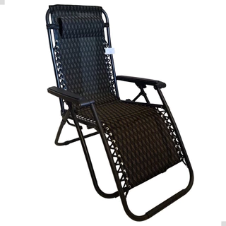 Espreguiçadeira Dobrável reclinável Gravidade Zero Tecido Metal escritório cama dobrável-envio imediato