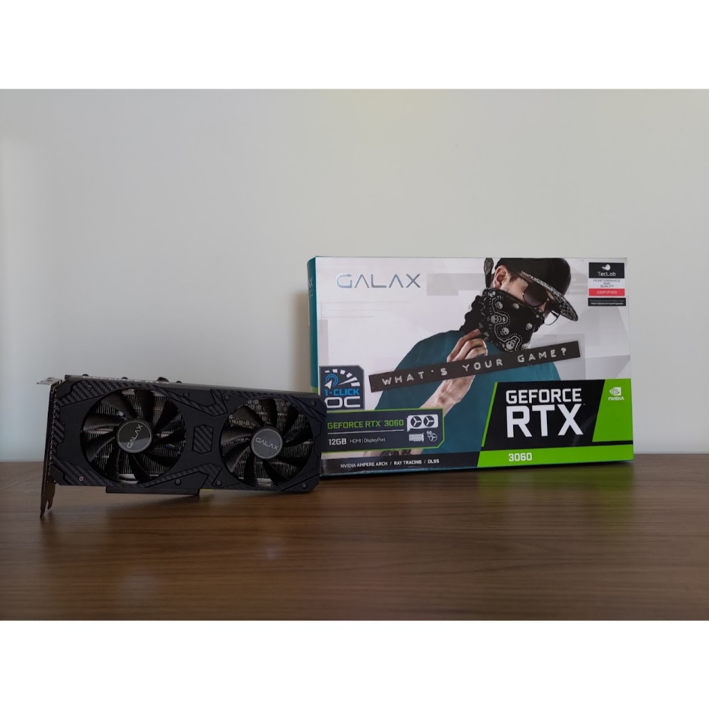 Placa de vídeo RTX 3060 1-Click OC Galax 12GB - Excelente Estado!