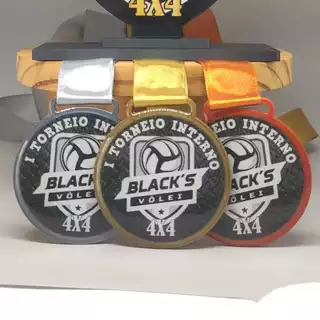 Medalhas Esportivas Personalizadas com Fita de Cetim - Feitas em PLA Eco-Friendly
