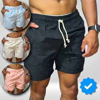 Short Linho Masculino original Premium - Bermuda em Linho moda Praia verão