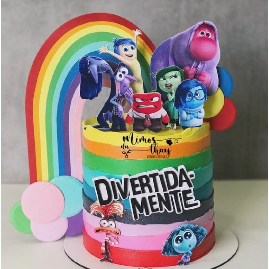 Topo de bolo Divertida Mente 2 - 3d | Shopee Brasil