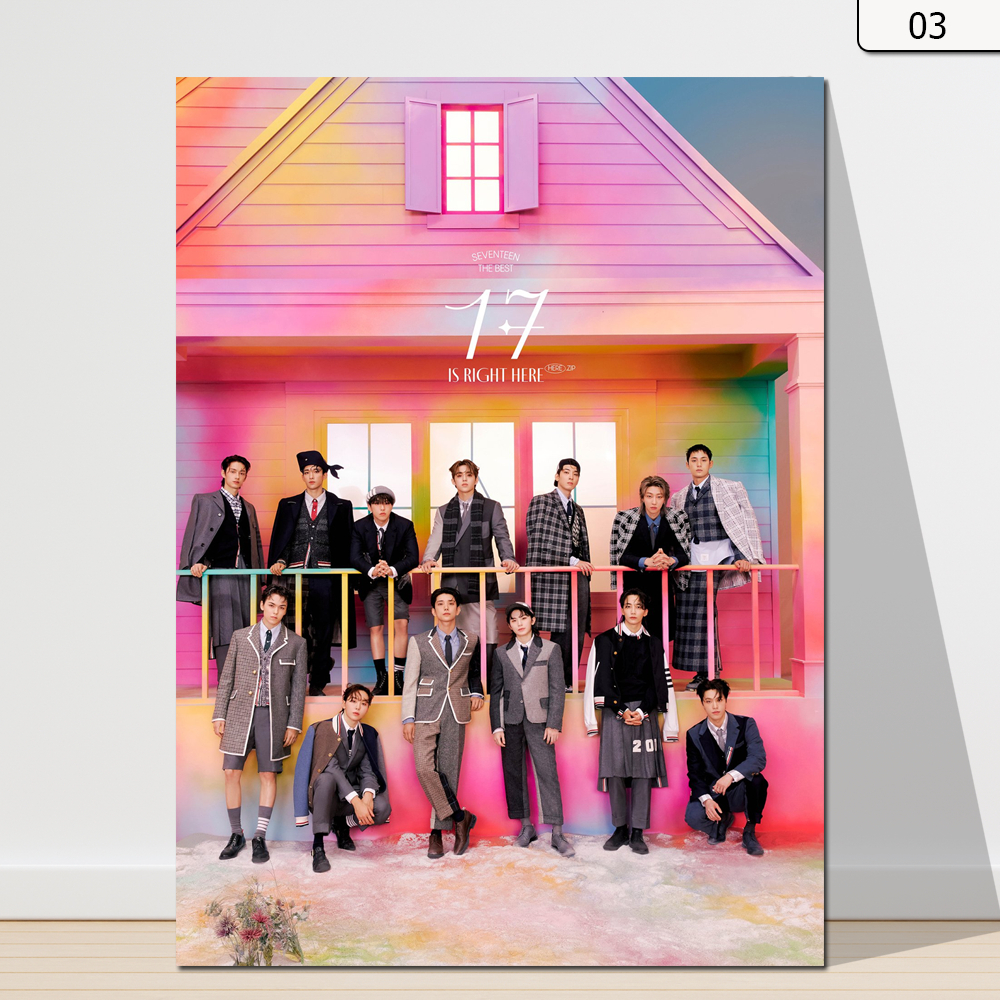 Placa Decorativa Quadro Seventeen KPOP 20x28cm - Envio Rápido