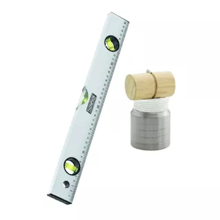 Kit Ferramentas Para Pedreiro,Prumo 400g + Nível 30cm Super