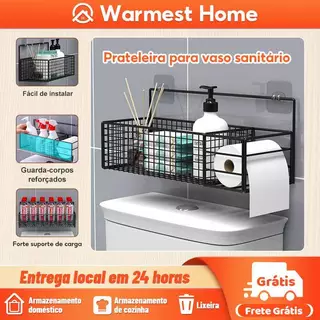 Organizador Prateleira Banheiro Suporte Papel Higiênico Acessórios