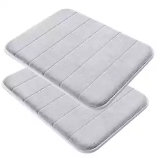 Kit 2 Tapetes De Banheiro Antiderrapante Soft Macio de Microfibra 60x40cm