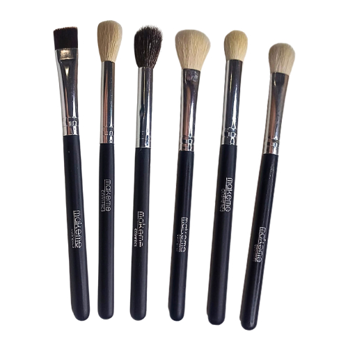Kit Profissional de Maquiagem com 6 Pincéis Variados para Esfumar e Precisão