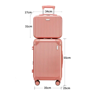 Mala De Bordo 10KG KIT com bolsa de Frasqueira com alça com expansor marca ACO