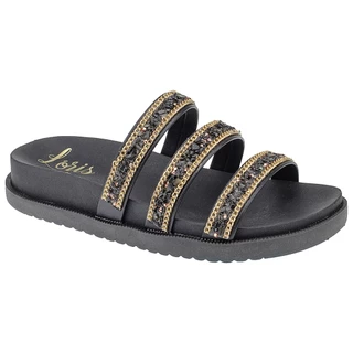 Sandália Feminina Papete Pedraria Chinelo com Brilho Flat Macia Flexivel Confortável 029