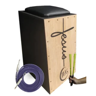 Cajon JEG Inclinado Elétrico + cabo + 2 vassourinhas em Oferta na Shopee