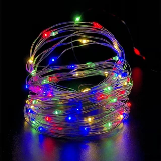 Luz De Led Fio De Fada Cordão De Luz Pisca Pisca Decoração De Natal 2mts - Colorido