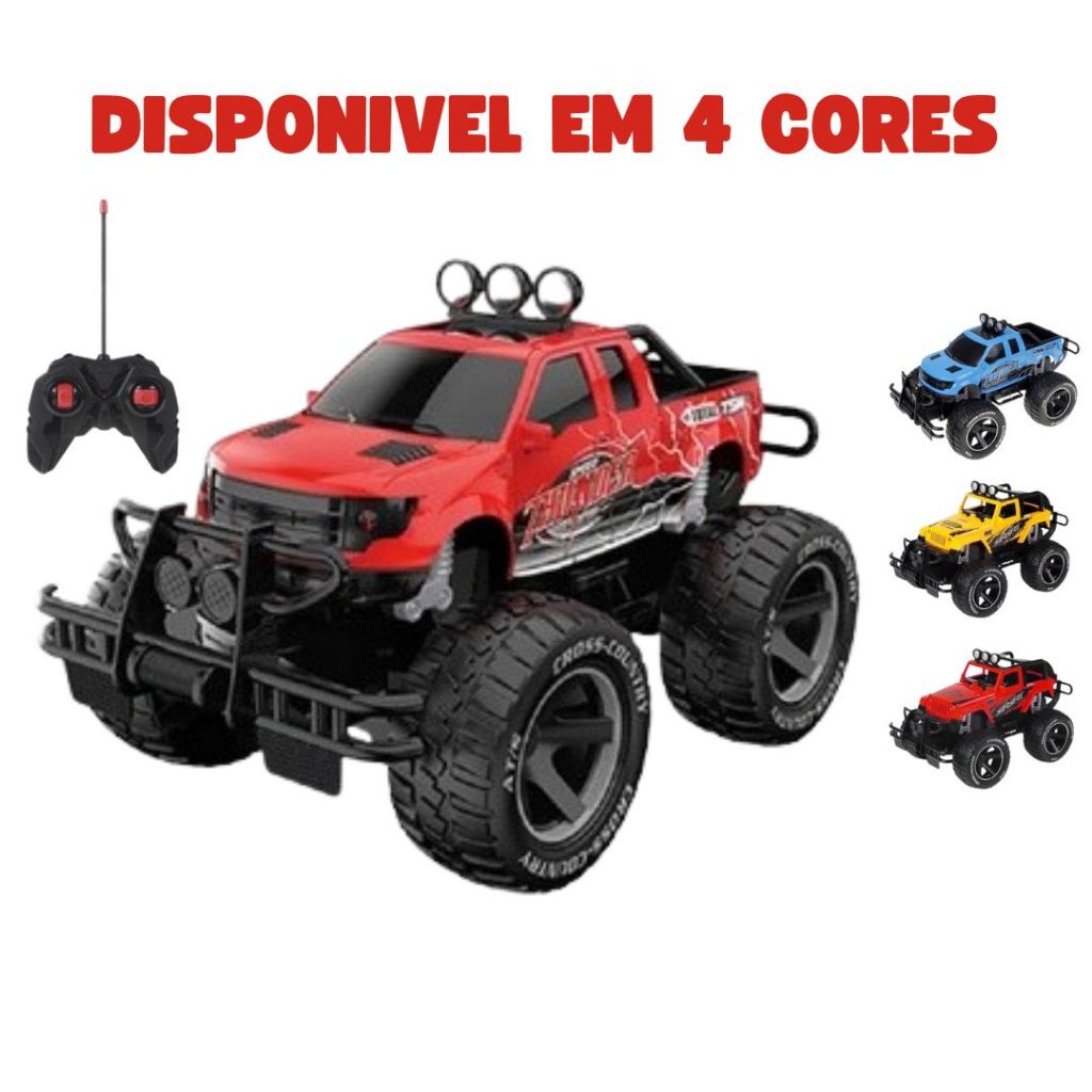 Brinquedo Carrinho Controle Remoto Pickup 4x4 Off Road