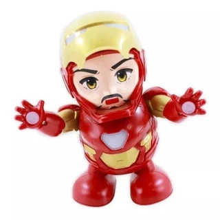 Boneco Robô Que Dança Homem De Ferro C/ Luz Som Vingadores