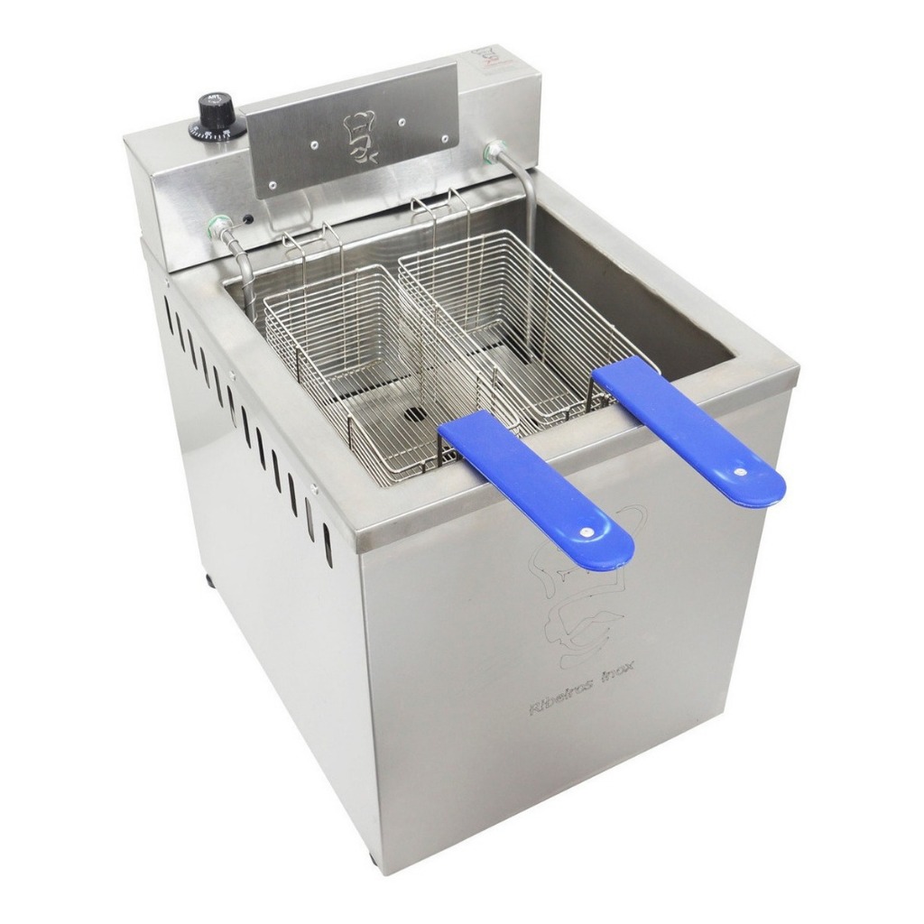 Fritadeira Industrial GG Inox 1 Cuba 18 L Aço Inoxidável 60 
