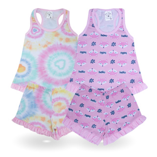 KIT 2 Peça Conjunto Baby Doll - Pijama Feminino Juvenil 1-16 Ano - Short e Regata Noite Quente Verão em Oferta na Shopee