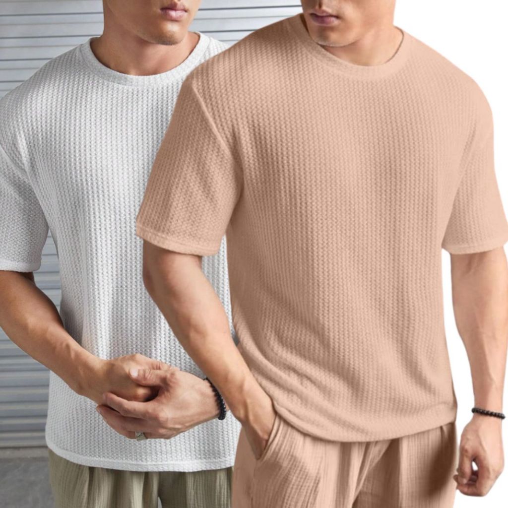 Kit 2 Camiseta Oversized Casual Básica Lisa Reta